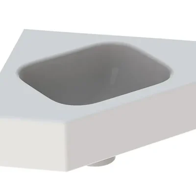 Geberit iCon - stūra rokas izlietne 46x33 cm, bez cauruma un pārplūdes, balta 124730000