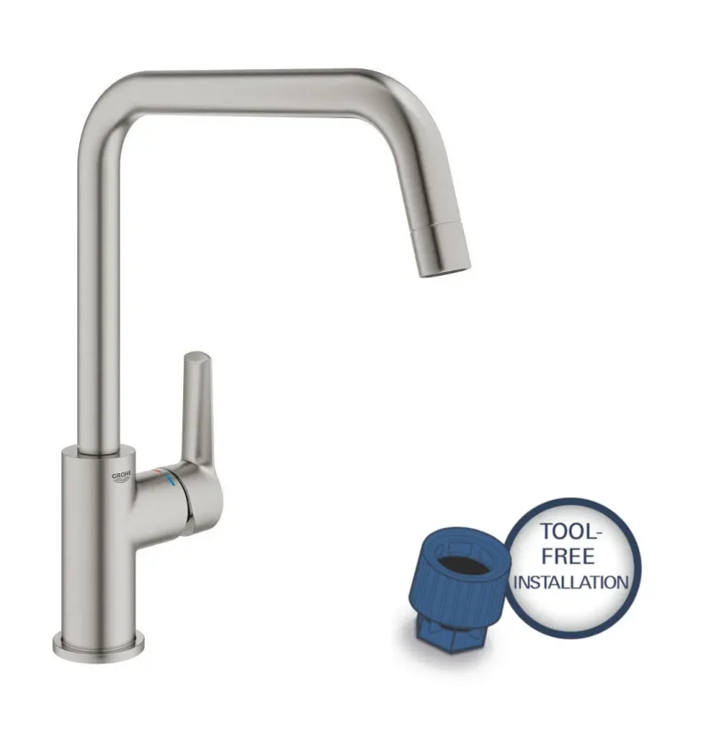 Grohe QuickFix Start - virtuves izlietnes maisītājs, supersteel 30470DC0