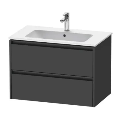 Duravit Ketho.2 - izlietnes skapītis, 55x81x48 cm, 2 atvilktnes, grafīta matēts K25263049490000