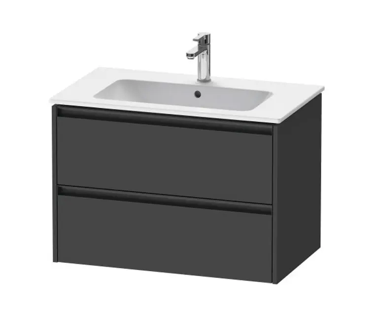 Duravit Ketho.2 - izlietnes skapītis, 55x81x48 cm, 2 atvilktnes, grafīta matēts K25263049490000