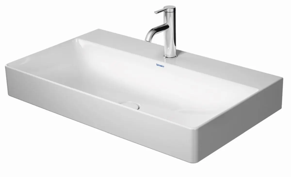 Duravit DuraSquare - izlietne 80x47 cm, ar 1 caurumu maisītājam, DuraCeram, Alpu balts 2353800041
