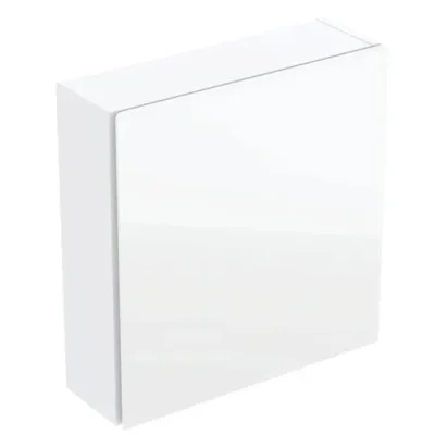 Geberit - skapis 47x45x15 cm, 1 durvis, eņģes K/L, balts/balts stikls 502.319.01.2