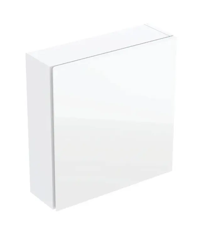 Geberit - skapis 47x45x15 cm, 1 durvis, eņģes K/L, balts/balts stikls 502.319.01.2