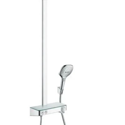 Hansgrohe Raindance Select E - dušas kolonna Showerpipe 360 ar termostata maisītāju ShowerTablet Select 300, hromēts 27288000