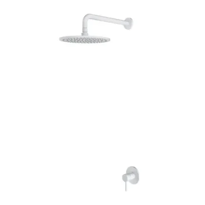 OMNIRES Y - zemapmetuma maisītāja un galvas dušas komplekts, ar iebūvējamo daļu, diametrs 25 cm, matēti balts SYSY36WM