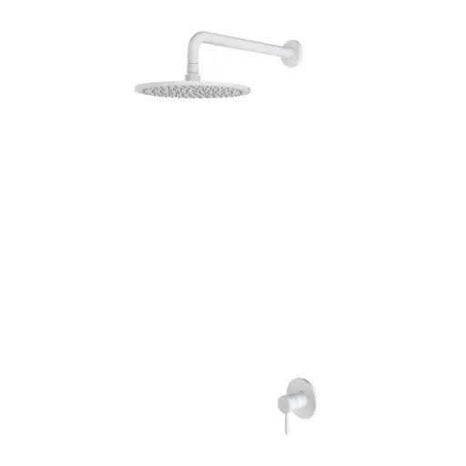OMNIRES Y - zemapmetuma maisītāja un galvas dušas komplekts, ar iebūvējamo daļu, diametrs 25 cm, matēti balts SYSY36WM
