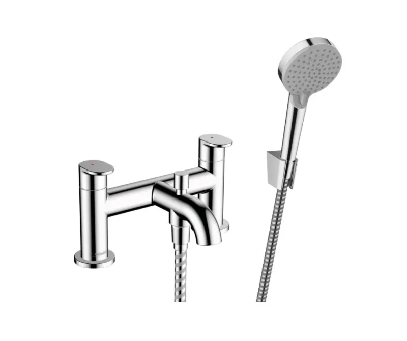 Hansgrohe Vernis Blend - vannas malas armatūra ar piederumiem, 2 caurumu uzstādīšana, hromēts 71461000