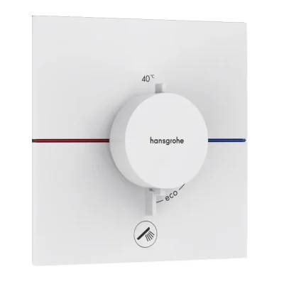 Hansgrohe ShowerSelect Comfort - zemapmetuma termostata maisītājs, balts matēts 15575700