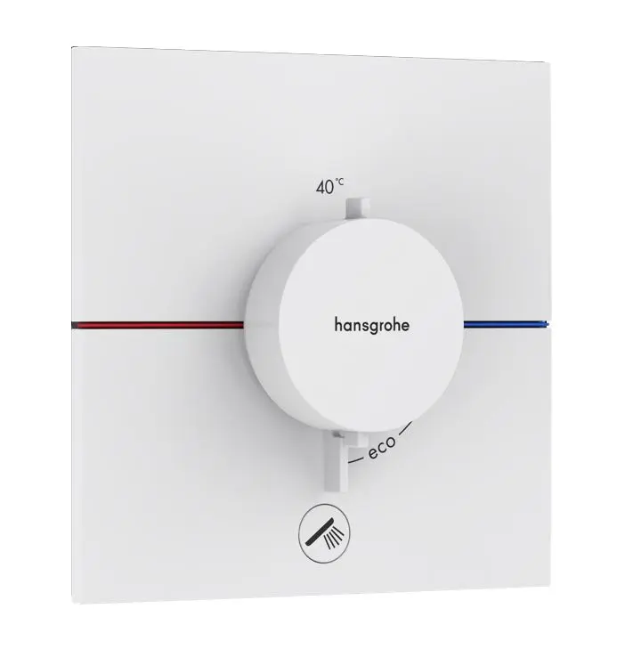 Hansgrohe ShowerSelect Comfort - zemapmetuma termostata maisītājs, balts matēts 15575700