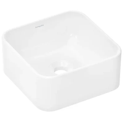 Hansgrohe Xuniva Q - uz virsmas uzstādāma roku mazgāšanas izlietne, 30x30 cm, bez pārplūdes, SmartClean, balta 61074450