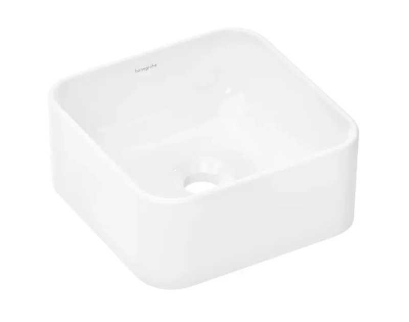 Hansgrohe Xuniva Q - uz virsmas uzstādāma roku mazgāšanas izlietne, 30x30 cm, bez pārplūdes, SmartClean, balta 61074450