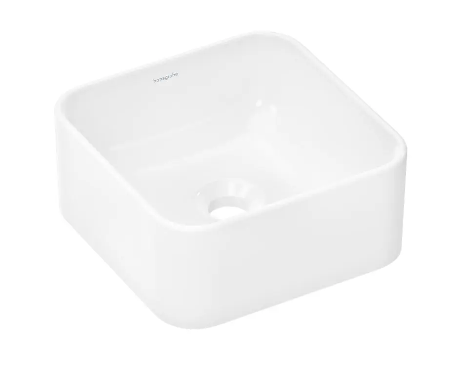 Hansgrohe Xuniva Q - uz virsmas uzstādāma roku mazgāšanas izlietne, 30x30 cm, bez pārplūdes, SmartClean, balta 61074450