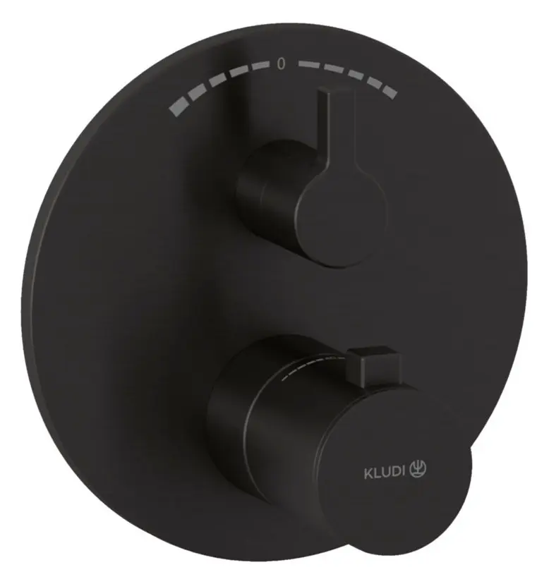 Kludi Nova Fonte - termostatisks zemapmetuma maisītājs, 2 patērētājiem, birstēts Gunmetal 20810N215
