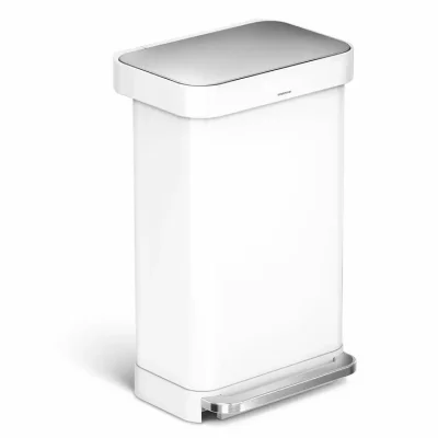 Simplehuman atkritumu tvertne - atkritumu tvertne ar maisu ieliktni, 45 l, balta CW2027