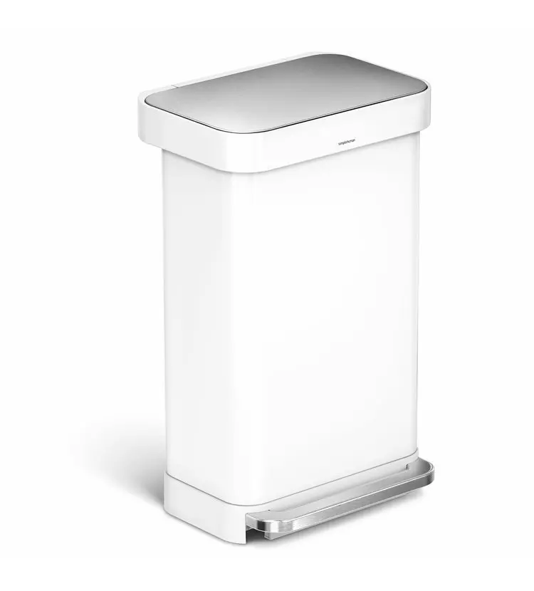 Simplehuman atkritumu tvertne - atkritumu tvertne ar maisu ieliktni, 45 l, balta CW2027