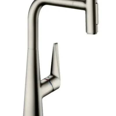 Hansgrohe Talis Select M51 - virtuves izlietnes maisītājs Talis Select, ar izvelkamu dušu, nerūsējošais tērauds 72823800