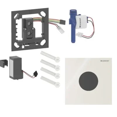 Geberit - Elektroniska pisuāra skalošanas vadība tips 40, darbība ar baterijām, Bluetooth, stikls / smilšu pelēks 116.034.JL.1