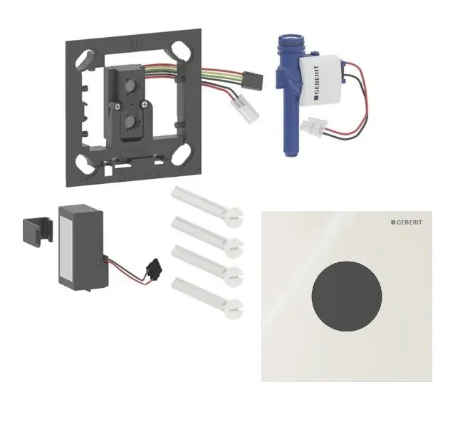 Geberit - Elektroniska pisuāra skalošanas vadība tips 40, darbība ar baterijām, Bluetooth, stikls / smilšu pelēks 116.034.JL.1