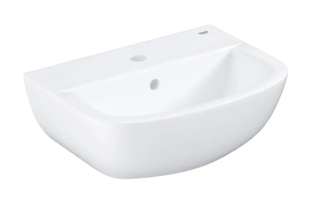 Grohe Bau Ceramic - roku mazgāšanas izlietne 45x35 cm, ar 1 caurumu maisītājam, Alpu balts 39424000