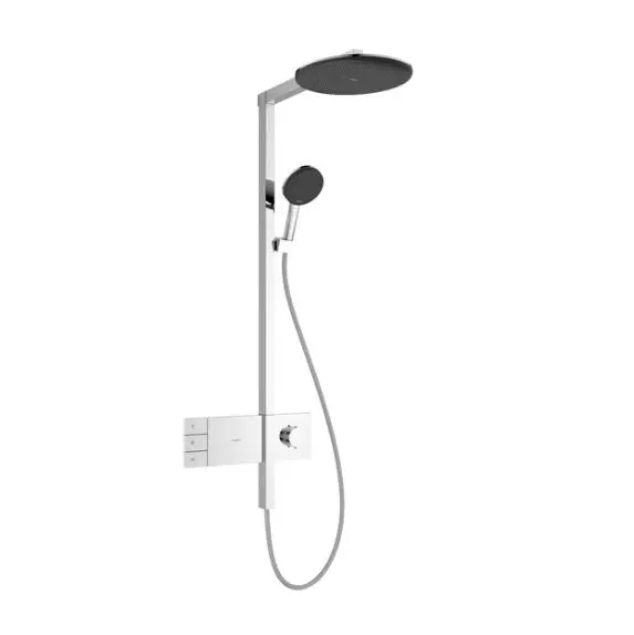 Hansgrohe Raindance Alive S - dušas komplekts ar termostatu, diametrs 30 cm, 3 strūklas veidi, EcoSmart, hroms 24596000