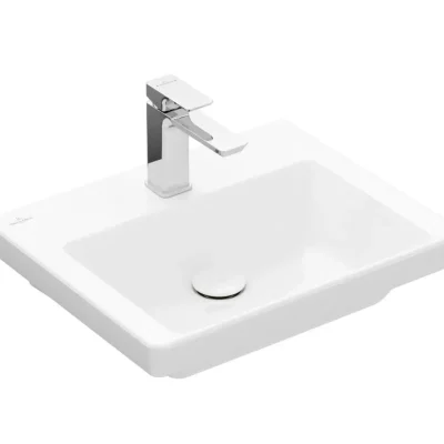 Villeroy & Boch Subway 3.0 - roku mazgājamā izlietne 50x40 cm, bez pārplūdes, ar jaucējkrāna atveri, CeramicPlus, Stone White 437051RW