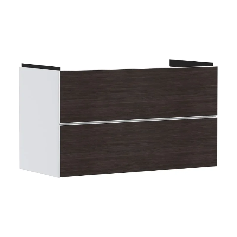 Hansgrohe Xevolos E - izlietnes apakšskapītis 98x58x48 cm, 2 atvilktnes, matēti balts/tumšs ozols 54181730