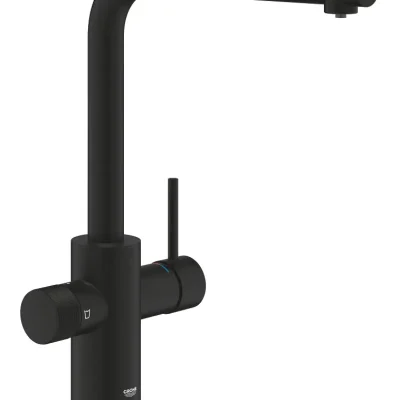 Grohe Blue Pure - virtuves izlietnes maisītājs Minta ar filtra funkciju un izvelkamu uzgali, phantom black 30590KF0