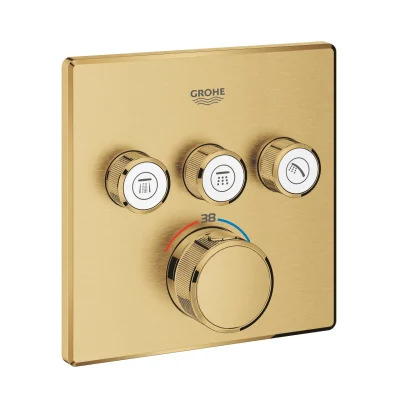 Grohe Grohtherm SmartControl - termostata maisītājs zemapmetuma montāžai, 3 vārsti, Cool Sunrise birstēts 29126GN0