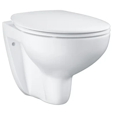 Grohe Bau Ceramic - pie sienas stiprināms WC ar WC sēdekli SoftClose, Rimless, alpu balts 39351000
