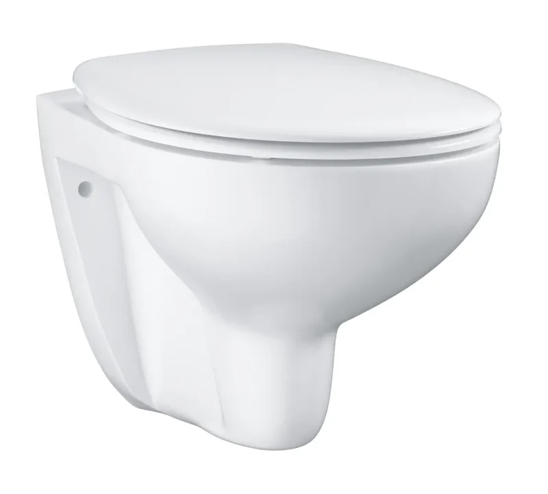 Grohe Bau Ceramic - pie sienas stiprināms WC ar WC sēdekli SoftClose, Rimless, alpu balts 39351000