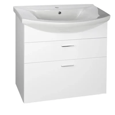 Aqualine Zoja - izlietnes skapītis 72x74x34 cm, 2x atvilktne, balts 51071A