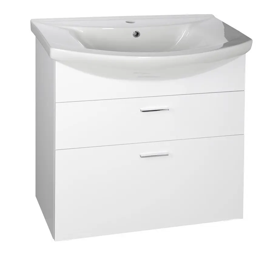 Aqualine Zoja - izlietnes skapītis 72x74x34 cm, 2x atvilktne, balts 51071A