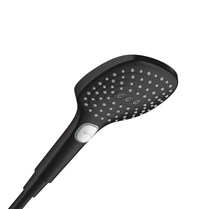 Hansgrohe Raindance Select E - dušas galva 120 3jet, matēti melna 26520670