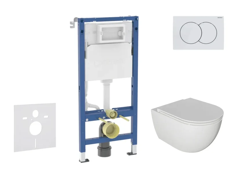 Geberit Duofix - komplekts, priekšsienas elements, WC Oudee ar Softclose sēdekli un Delta01 vadības plati, alpu balts SANI11CA3116B