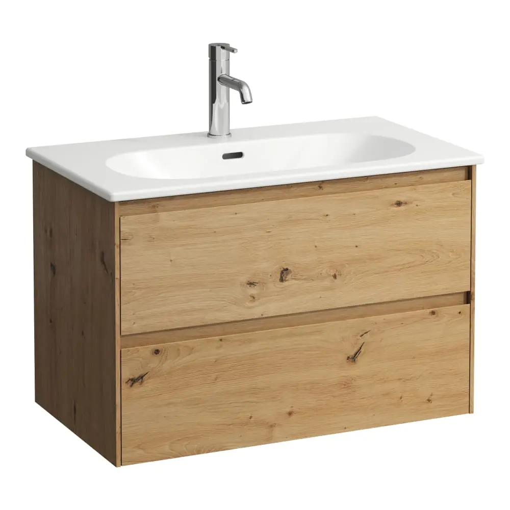 Laufen Lani for Lua - izlietne ar zemizlietnes skapi, 51x77x44 cm, 2 atvilktnes, ozols H8600872671041