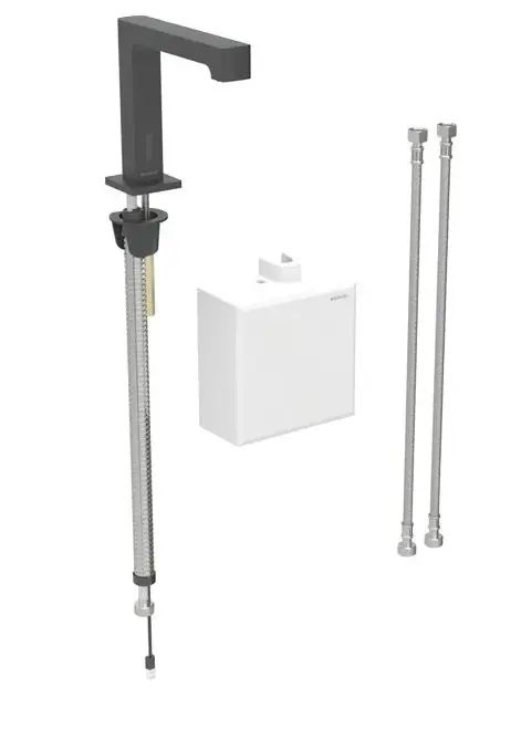 Geberit Brenta - elektronisks izlietnes vārsts, darbība ar baterijām, easy to clean, matēti melns 116.174.14.1