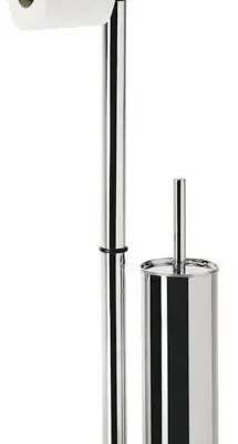 Aqualine Accessoires - statīvs ar tualetes papīra turētāju un WC birsti, hroms HI32
