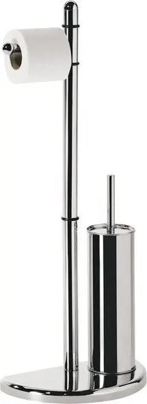 Aqualine Accessoires - statīvs ar tualetes papīra turētāju un WC birsti, hroms HI32