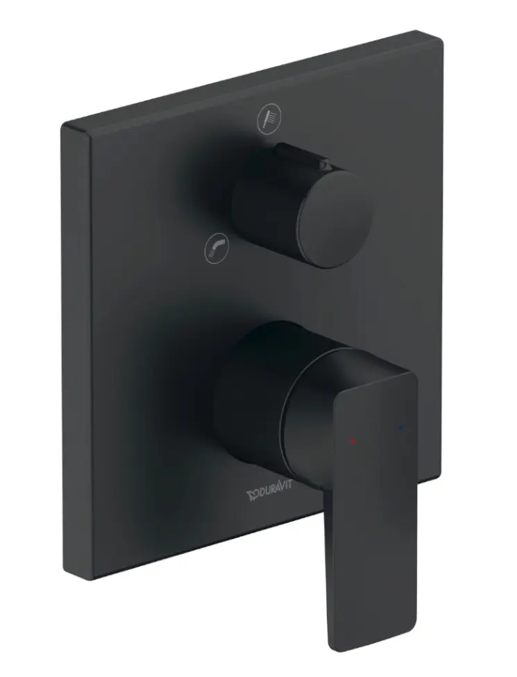 Duravit Manhattan - zemapmetuma maisītājs, 2 patērētājiem, matēti melns MH5210012046