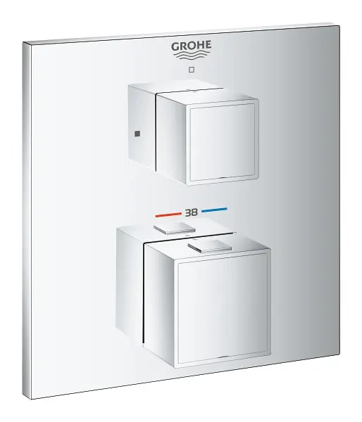 Grohe Grohtherm Cube - termostata dušas maisītājs - zemapmetuma, hromēts 24153000