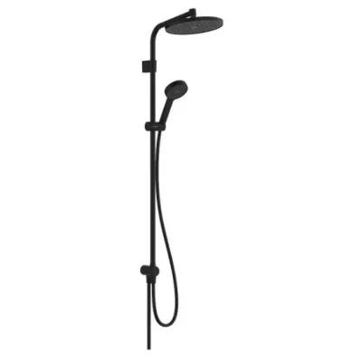 Hansgrohe Activera S - dušas komplekts bez baterijas, diametrs 24 cm, 2 strūklas veidi, EcoSmart, matēti melns 28074670