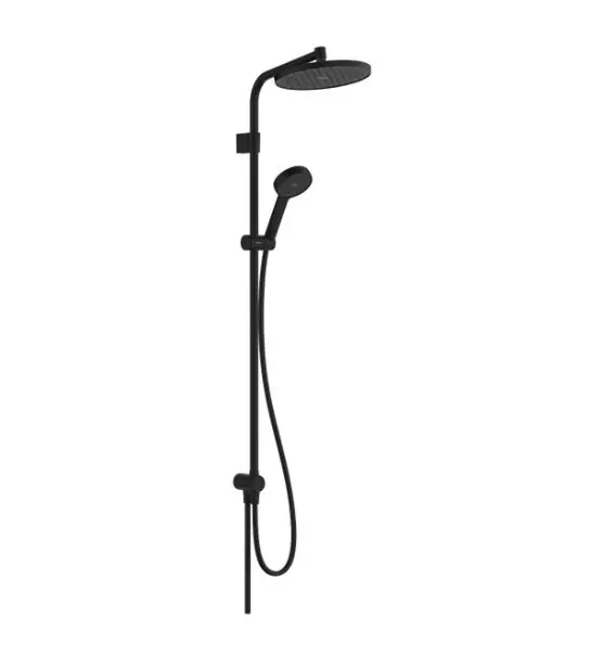 Hansgrohe Activera S - dušas komplekts bez baterijas, diametrs 24 cm, 2 strūklas veidi, EcoSmart, matēti melns 28074670