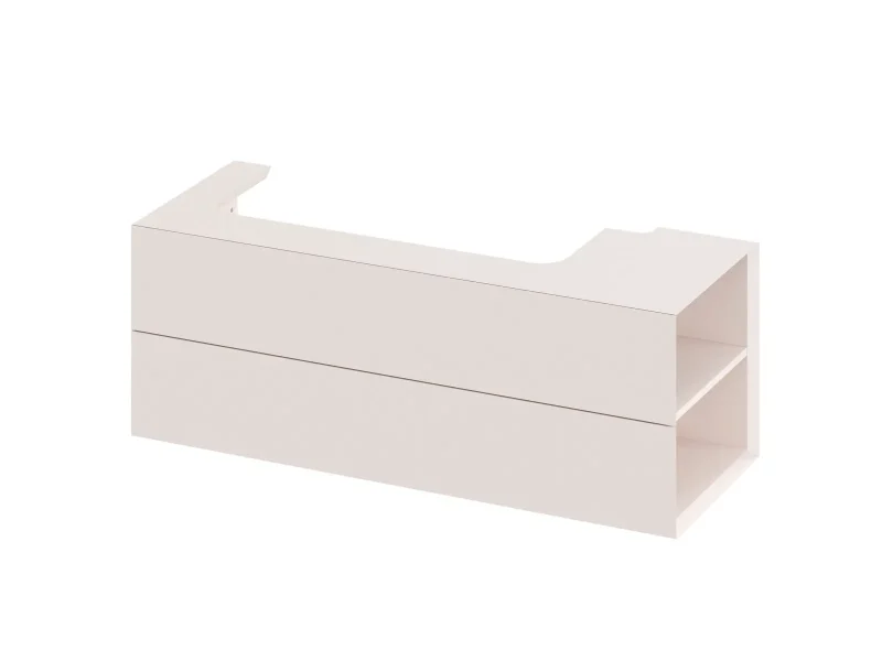 Ravak Lite - izlietnes skapītis 120x45x43 cm, 2 atvilktnes, Alabaster Pink X000001896