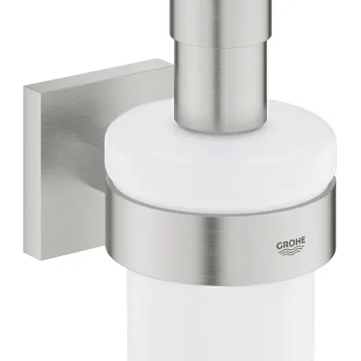Grohe QuickFix Start Cube - ziepju dozators ar turētāju, stikls/Supersteel 41098DC0