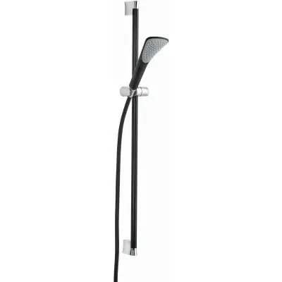 Kludi Fizz - dušas galvas komplekts ar šļūteni un stieni 90 cm, matēti melns 6764087-00