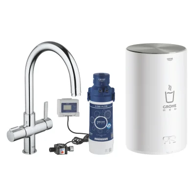 Grohe Red - virtuves izlietnes maisītājs Duo ar ūdens uzsildīšanu un filtrāciju, tvertne M, hroms 30320000