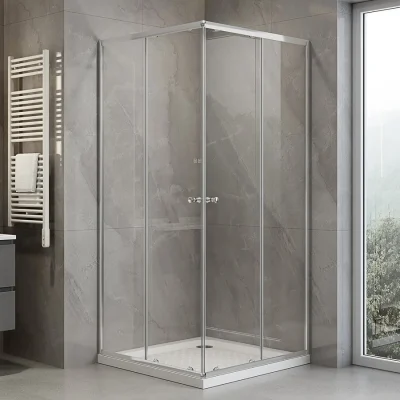 Aqualine Agga - dušas stūris 90x90 cm, hroms/caurspīdīgs stikls HLF909Y
