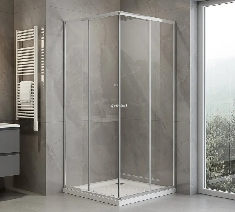 Aqualine Agga - dušas stūris 90x90 cm, hroms/caurspīdīgs stikls HLF909Y