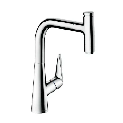 Hansgrohe Talis Select M51 - virtuves izlietnes vienas sviras maisītājs 220 ar izvelkamu izteku, hromēts 72822000
