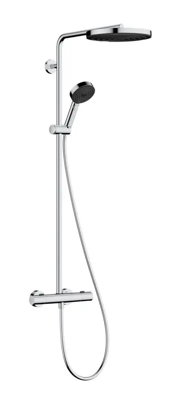 Hansgrohe Pulsify S Puro - dušas komplekts ar termostatu, diametrs 26 cm, 3 strūklu veidi, hroms 24236000